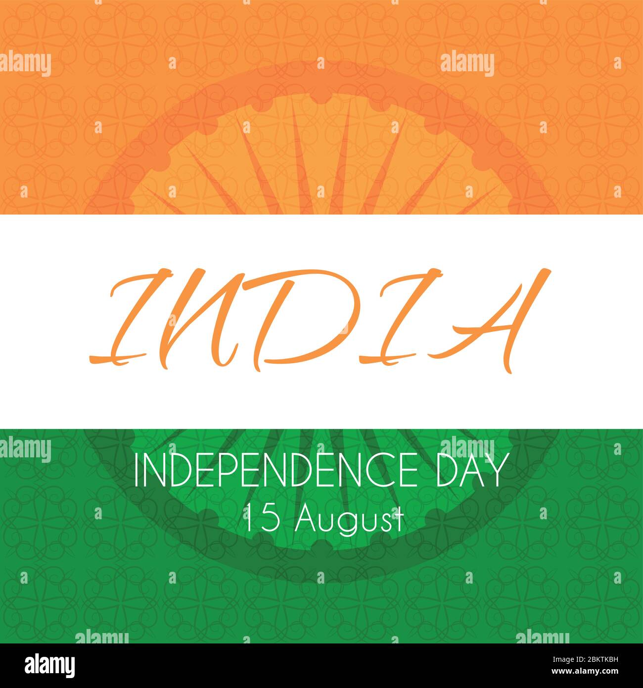 Card for Indian independence day with national tricolor background ...