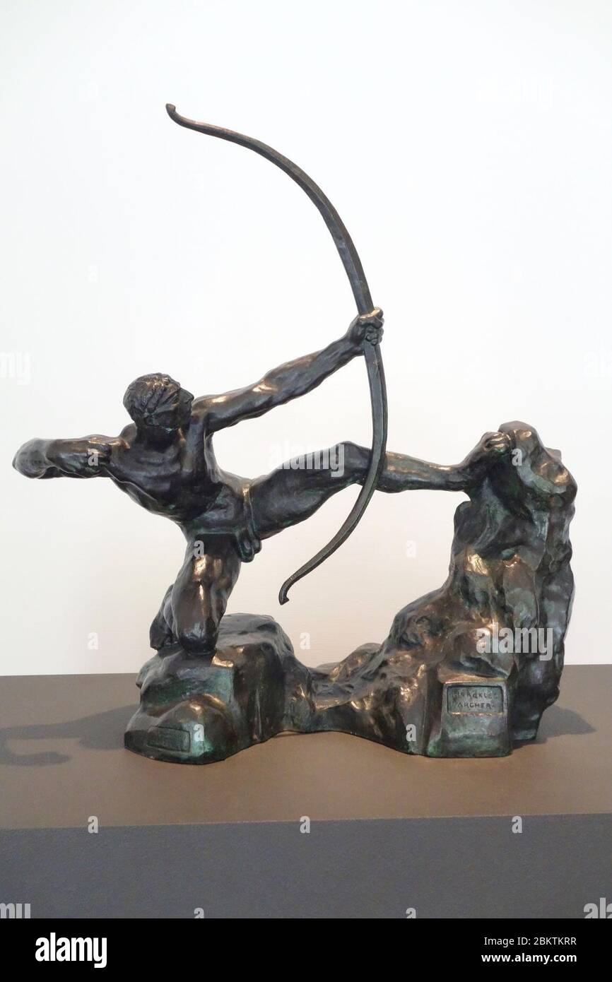 Héraklès archer (study) by Emile-Antoine Bourdelle, 1909, bronze Stock Photo