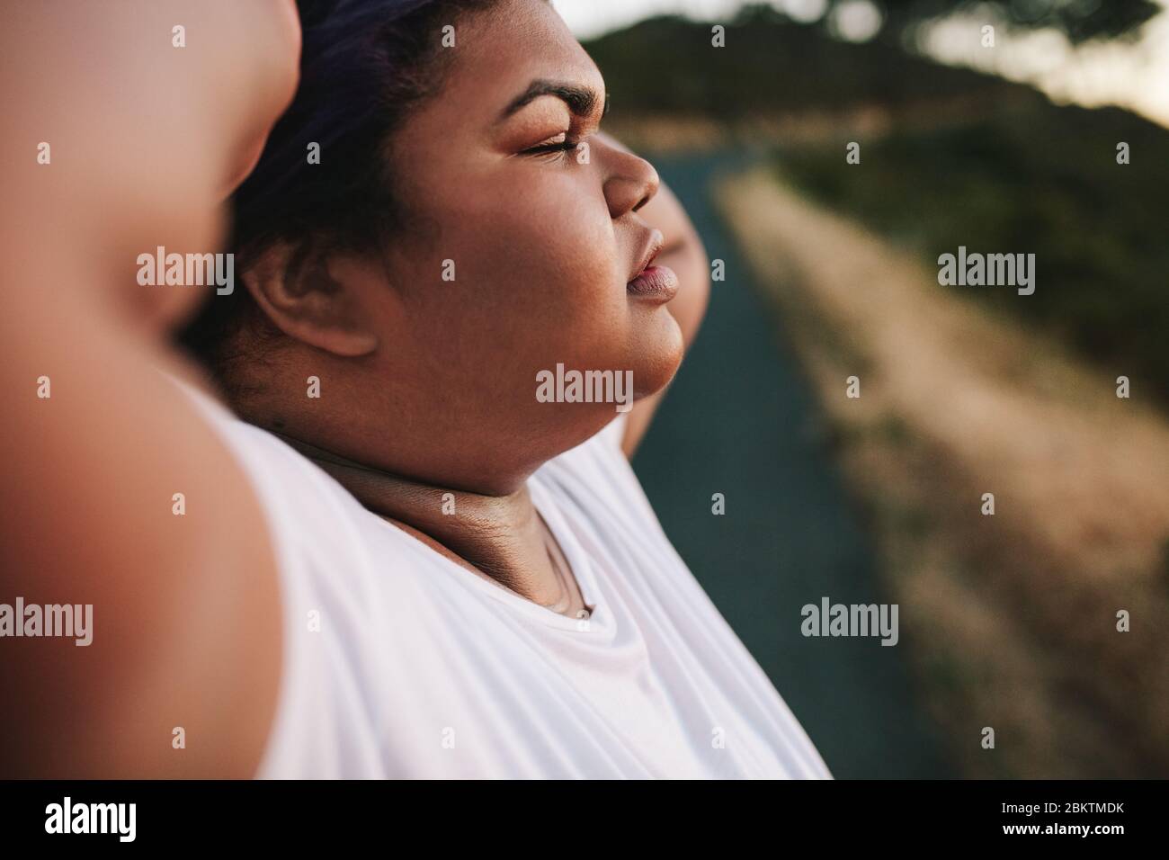 Large fat woman hi-res stock photography and images - Alamy