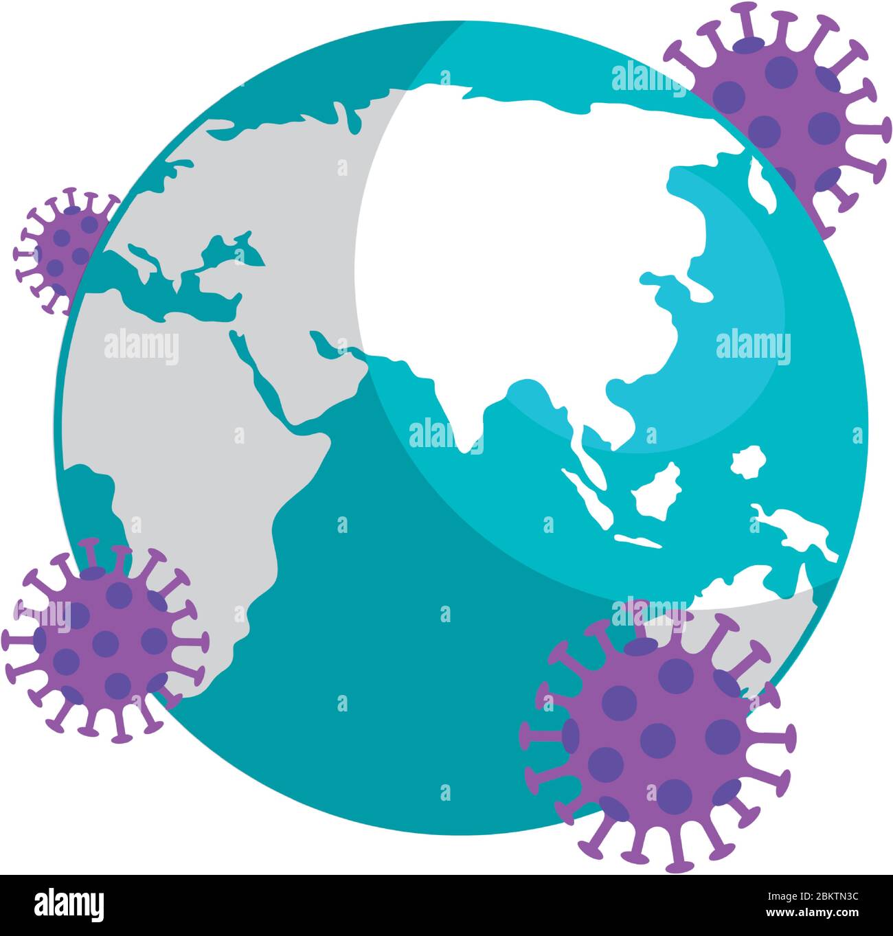 planet earth with covid19 particles Stock Vector Image & Art - Alamy