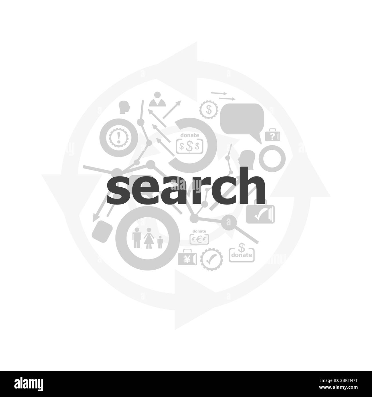 Text Search on digital background. SEO web development concept . Icon and button set Stock Photo