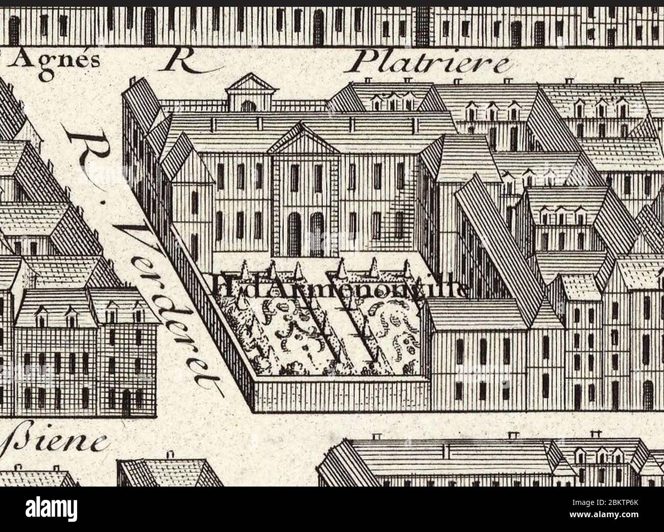 Hôtel D'armenonville Paris Sur Le Plan De Turgot 1739 Stock Photo - Alamy