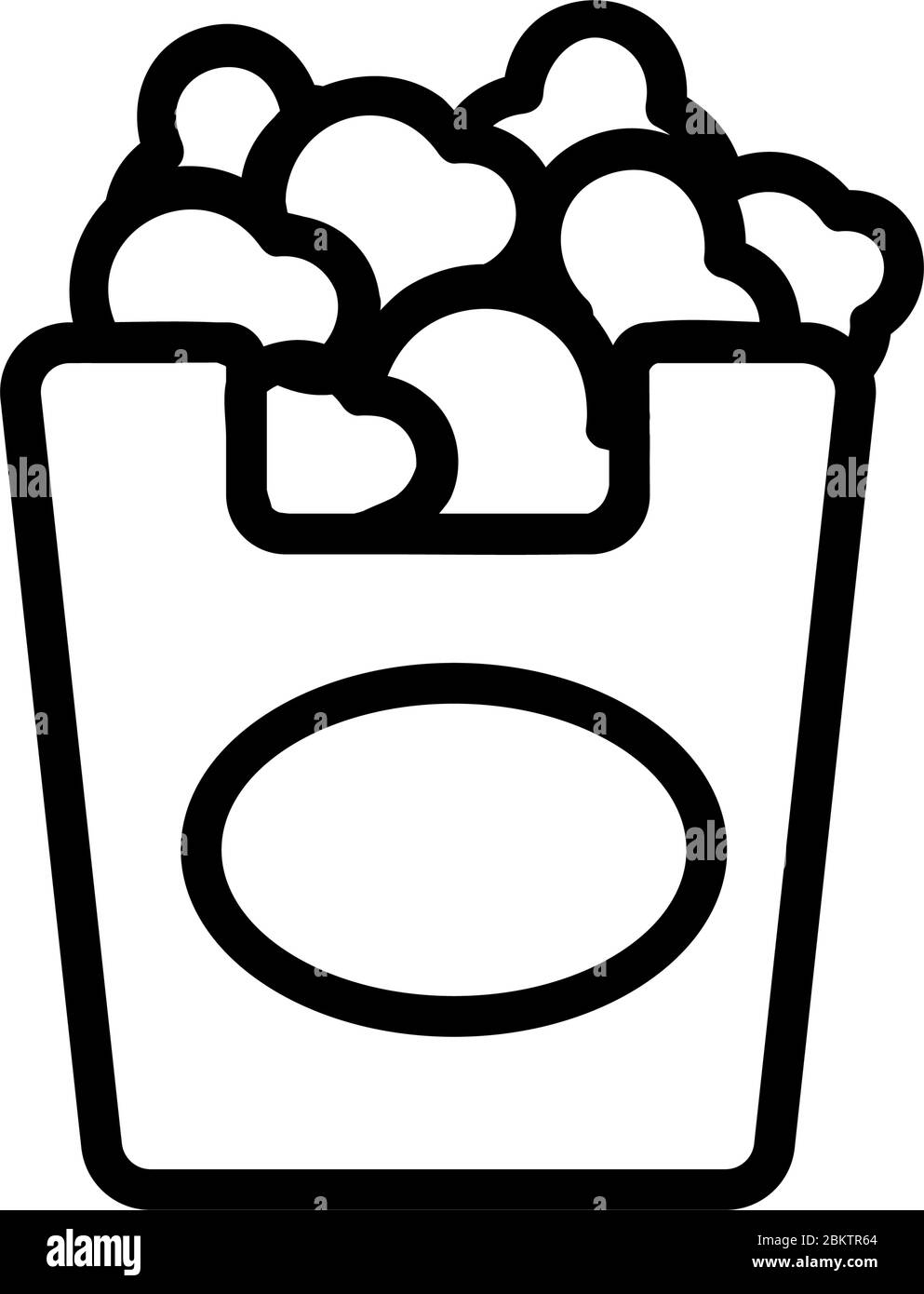 crowded popcorn packet icon vector outline illustration Stock Vector ...