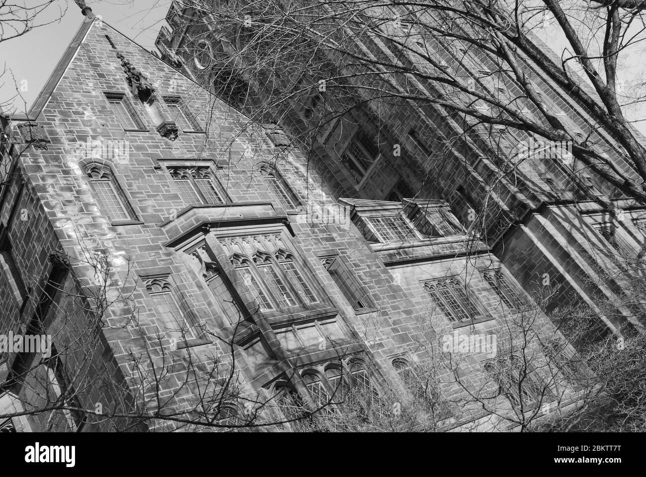 Yale window gothic architecture Black and White Stock Photos & Images ...