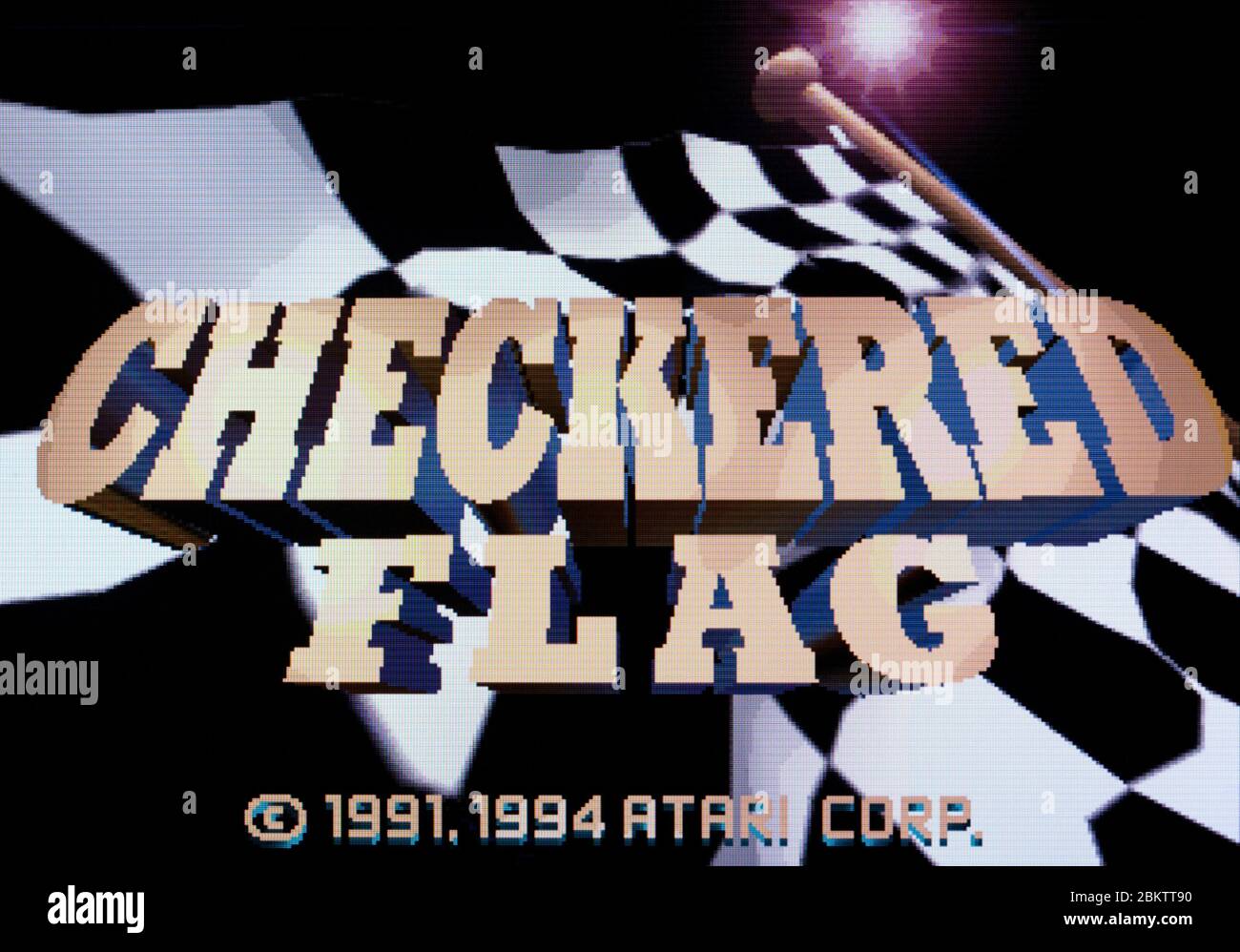 Checkered Flag - Atari Jaguar Videogame  - Editorial use only Stock Photo