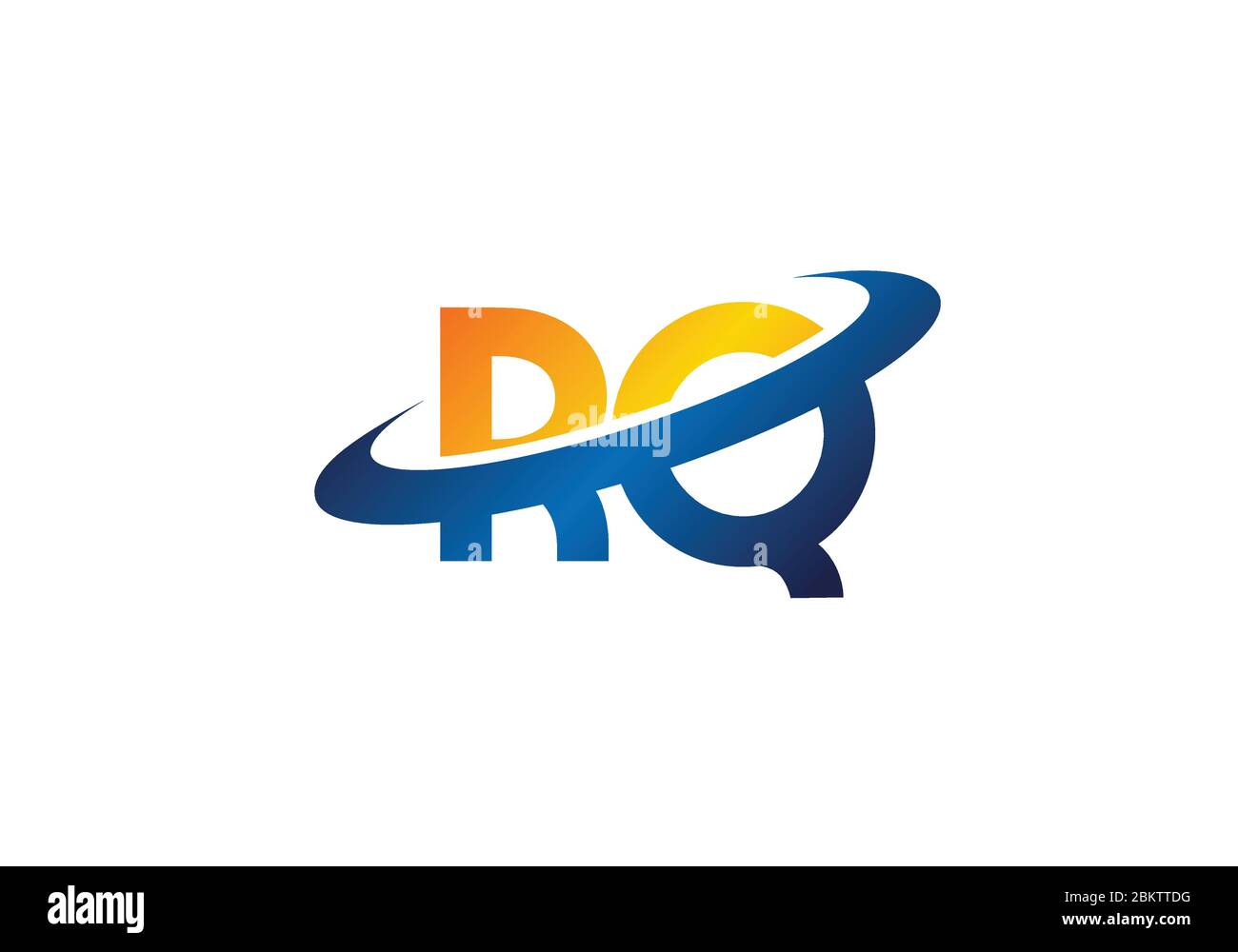 Initial Monogram Letter R Q Logo Design Vector Template. Graphic ...