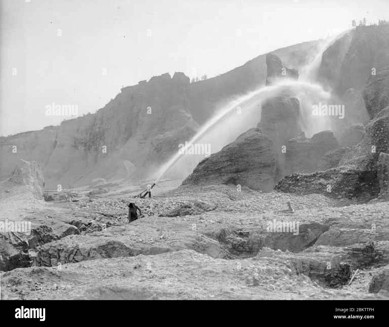 Hydraulic mining operation Dawson ca 1914 (CURTIS 1891 Stock Photo Alamy