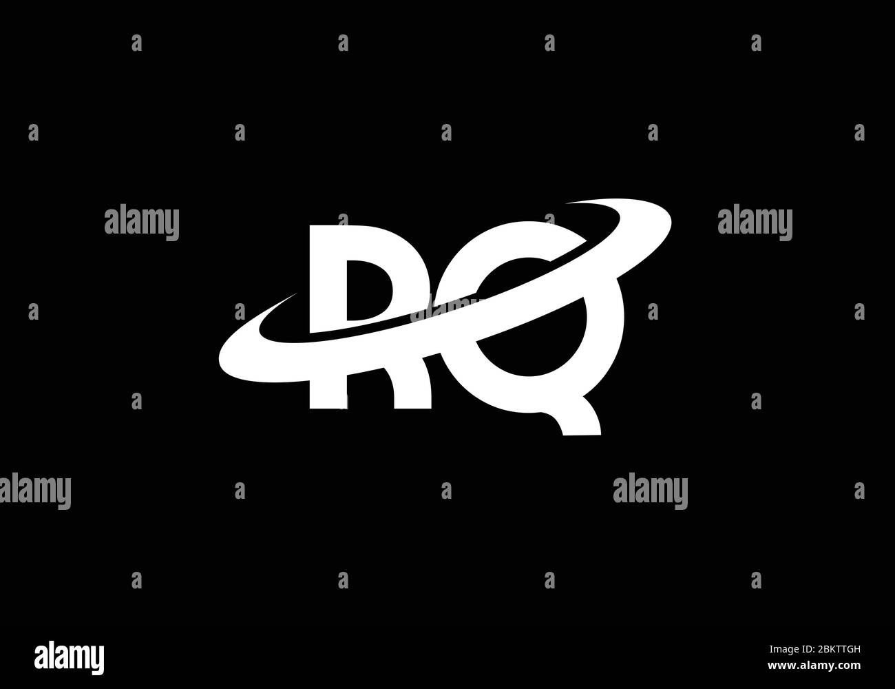 Initial Monogram Letter R Q Logo Design Vector Template. Graphic ...
