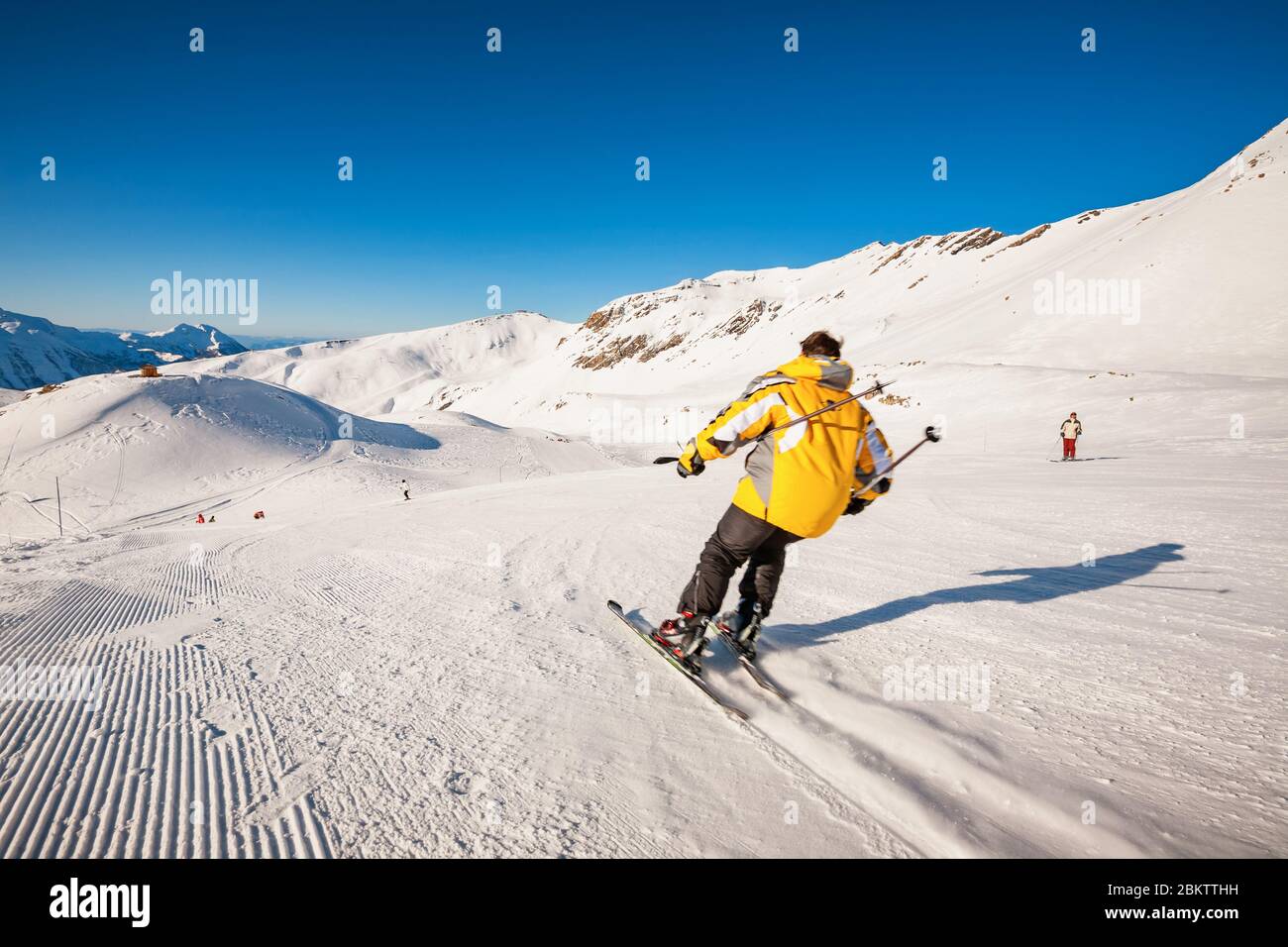 Man skiing at Orcières Ski resort near Gap, France Stock Photo - Alamy