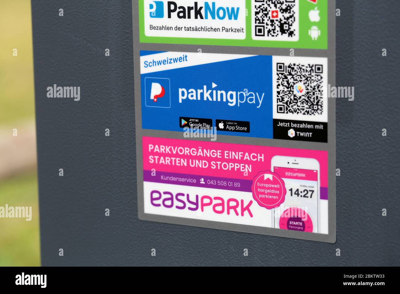 Exterior Windshield Application Easypark Sticker Parking App