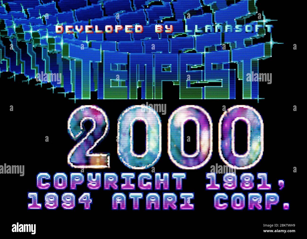 Tempest 2000 - Atari Jaguar Videogame  - Editorial use only Stock Photo