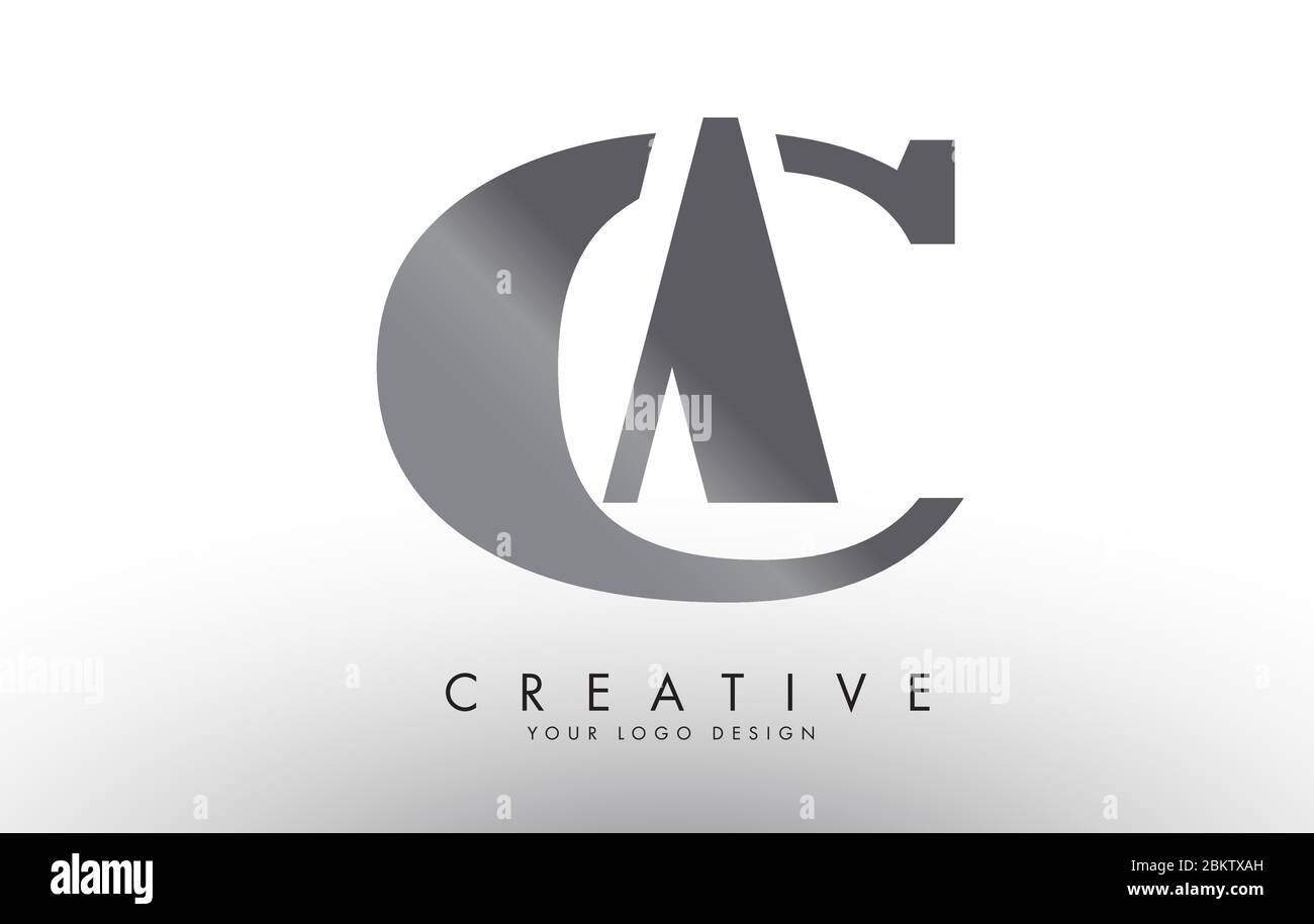 Letters AC A C with a minimalist design and cast iron gradient ...