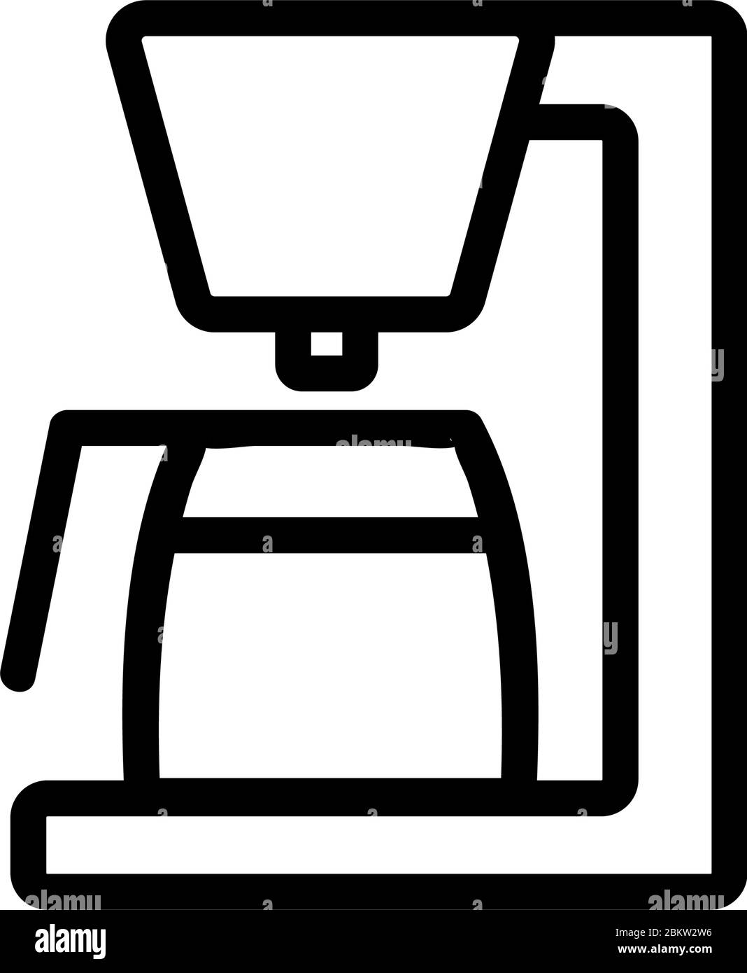 drip coffee maker icon vector outline illustration Stock Vector Image