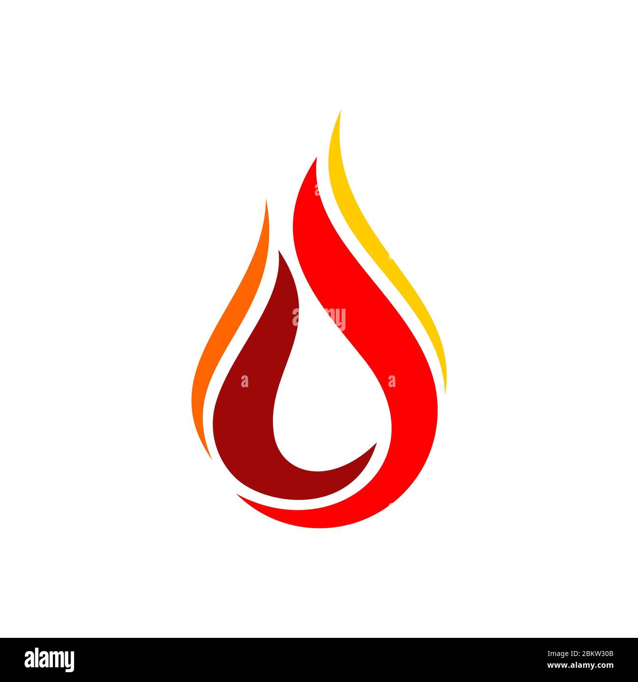 Swoosh Element Red Flame Logo Template Illustration Design. Vector EPS ...