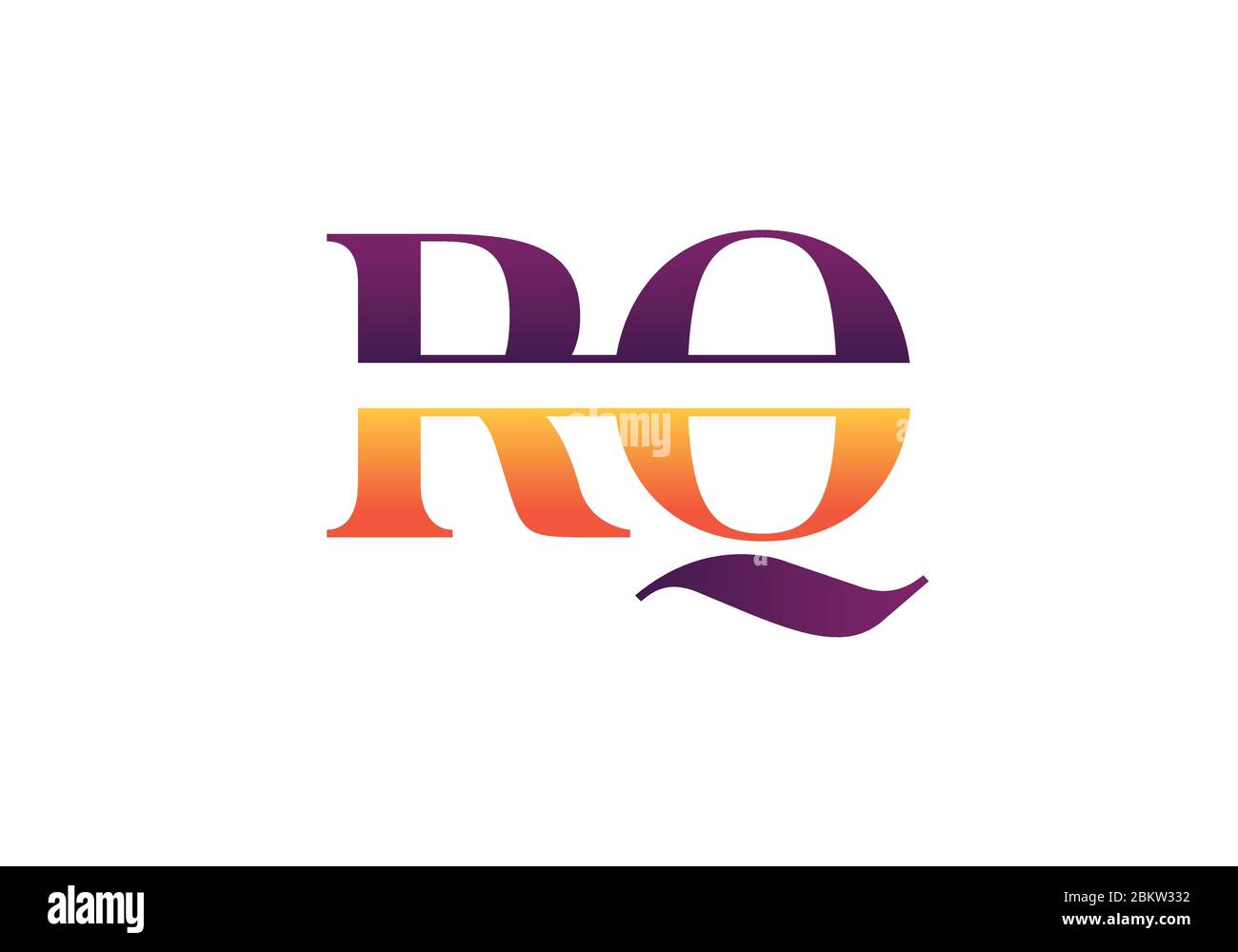 Initial Monogram Letter R Q Logo Design Vector Template. Graphic ...