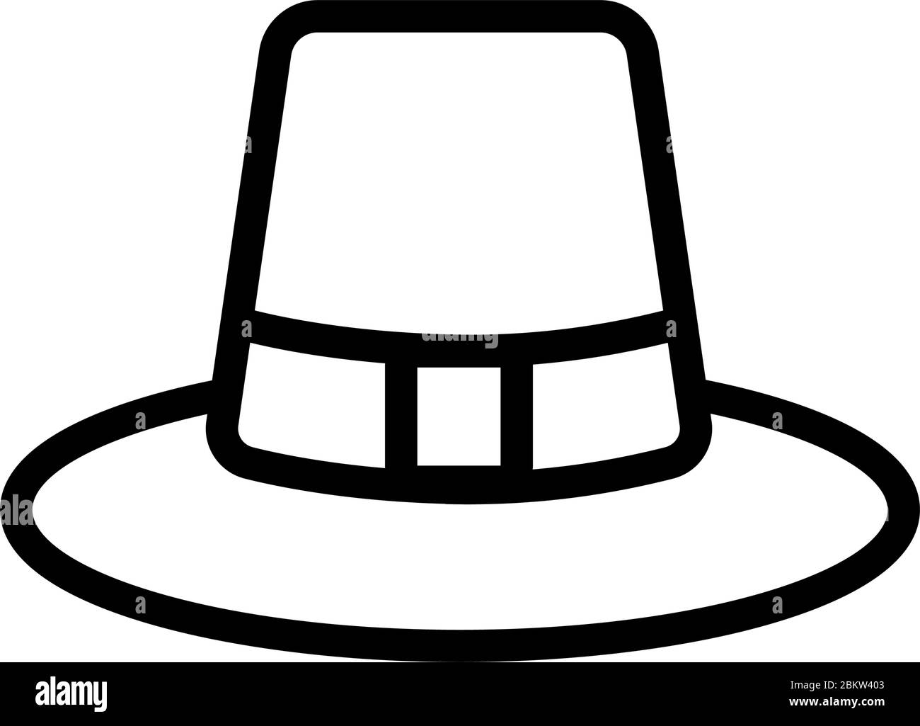 gentleman hat icon vector outline illustration Stock Vector