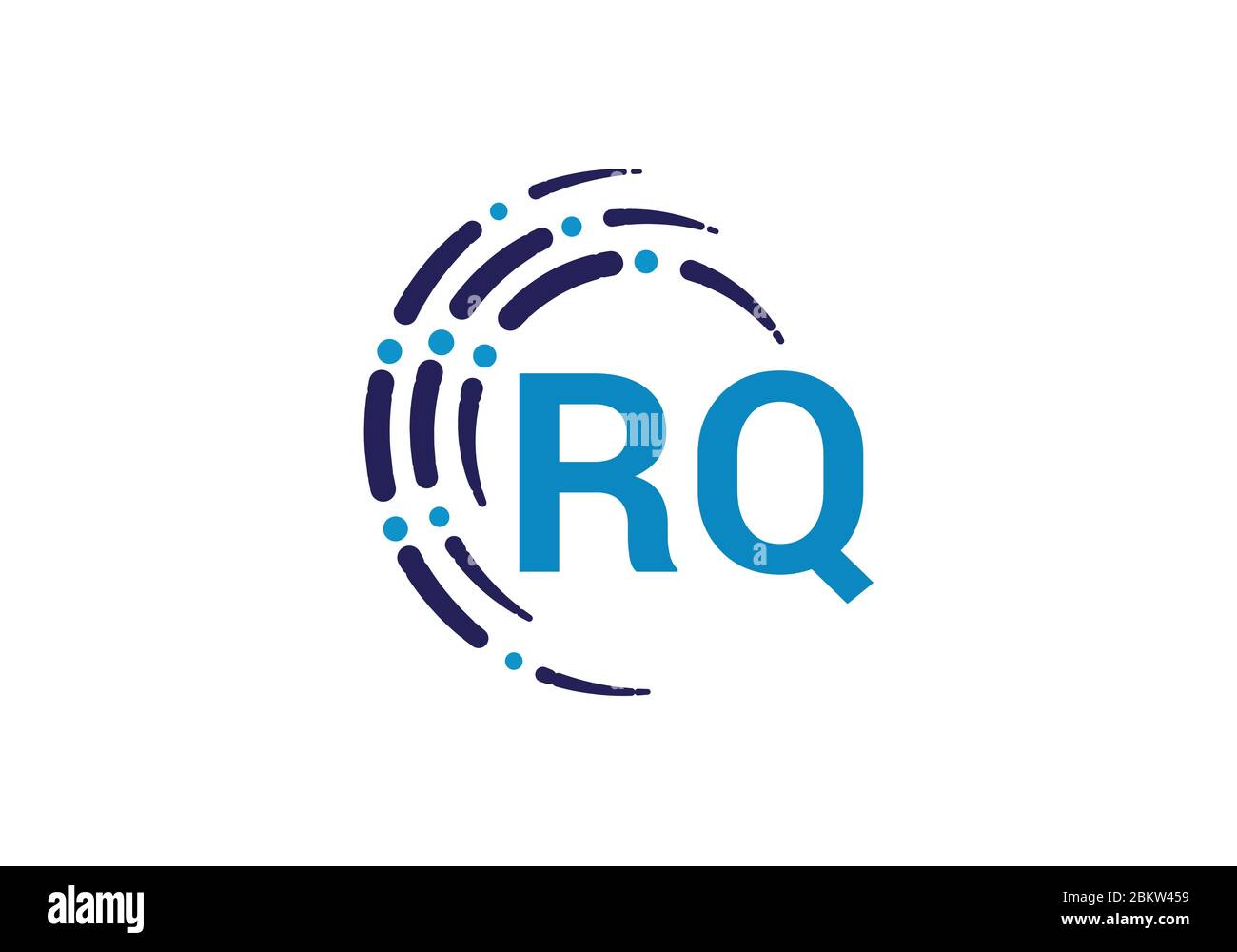 Initial Monogram Letter R Q Logo Design Vector Template. Graphic ...