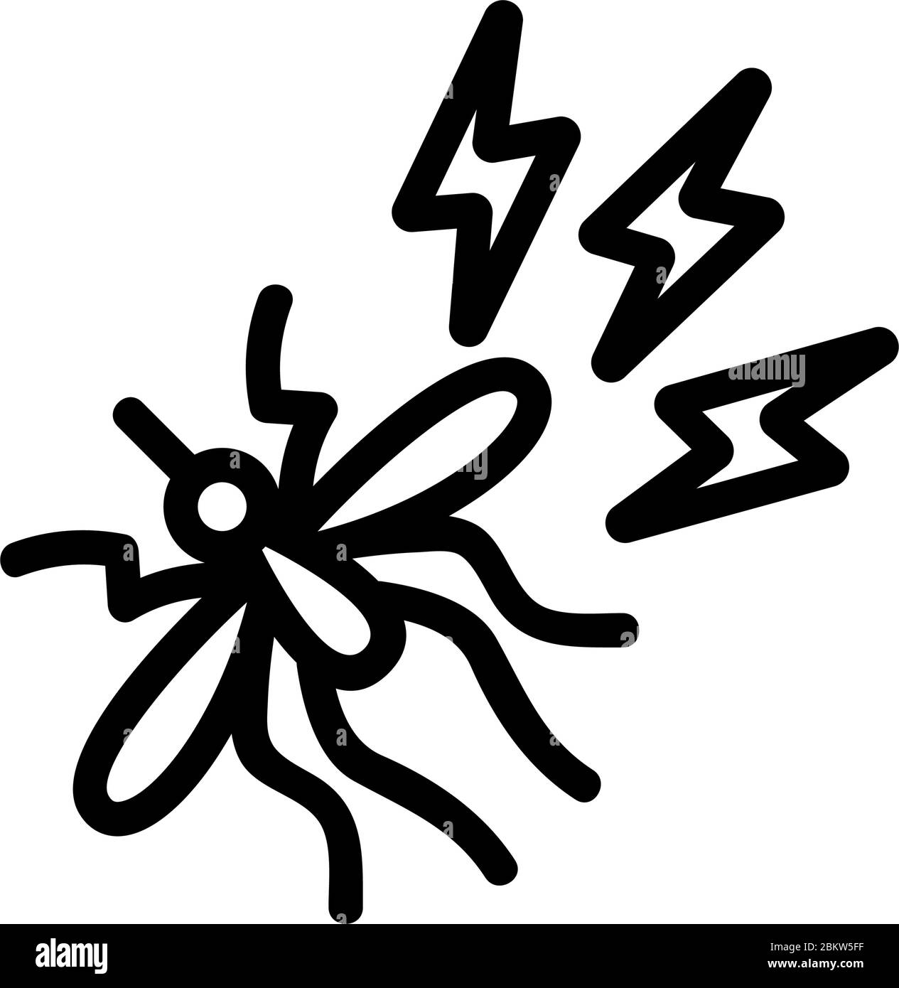 mosquito killing icon vector outline illustration Stock Vector