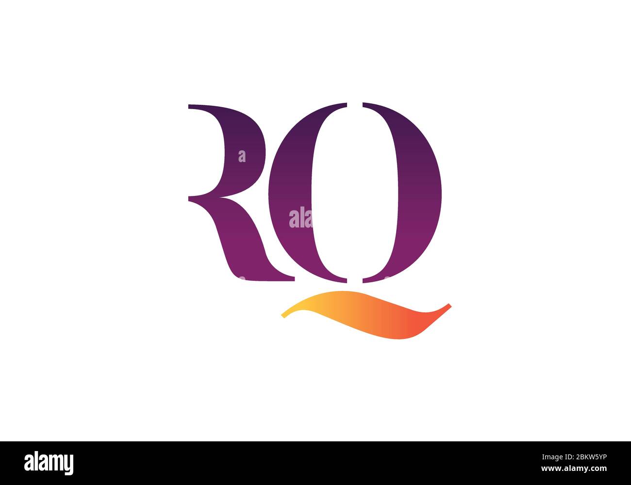 Initial Monogram Letter R Q Logo Design Vector Template. Graphic ...