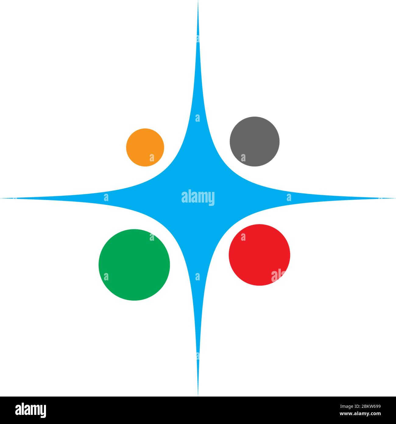 Community care, teamwork concept Logo illustration Stock Vector