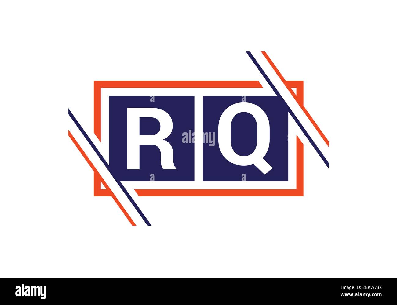 Initial Monogram Letter R Q Logo Design Vector Template. Graphic ...