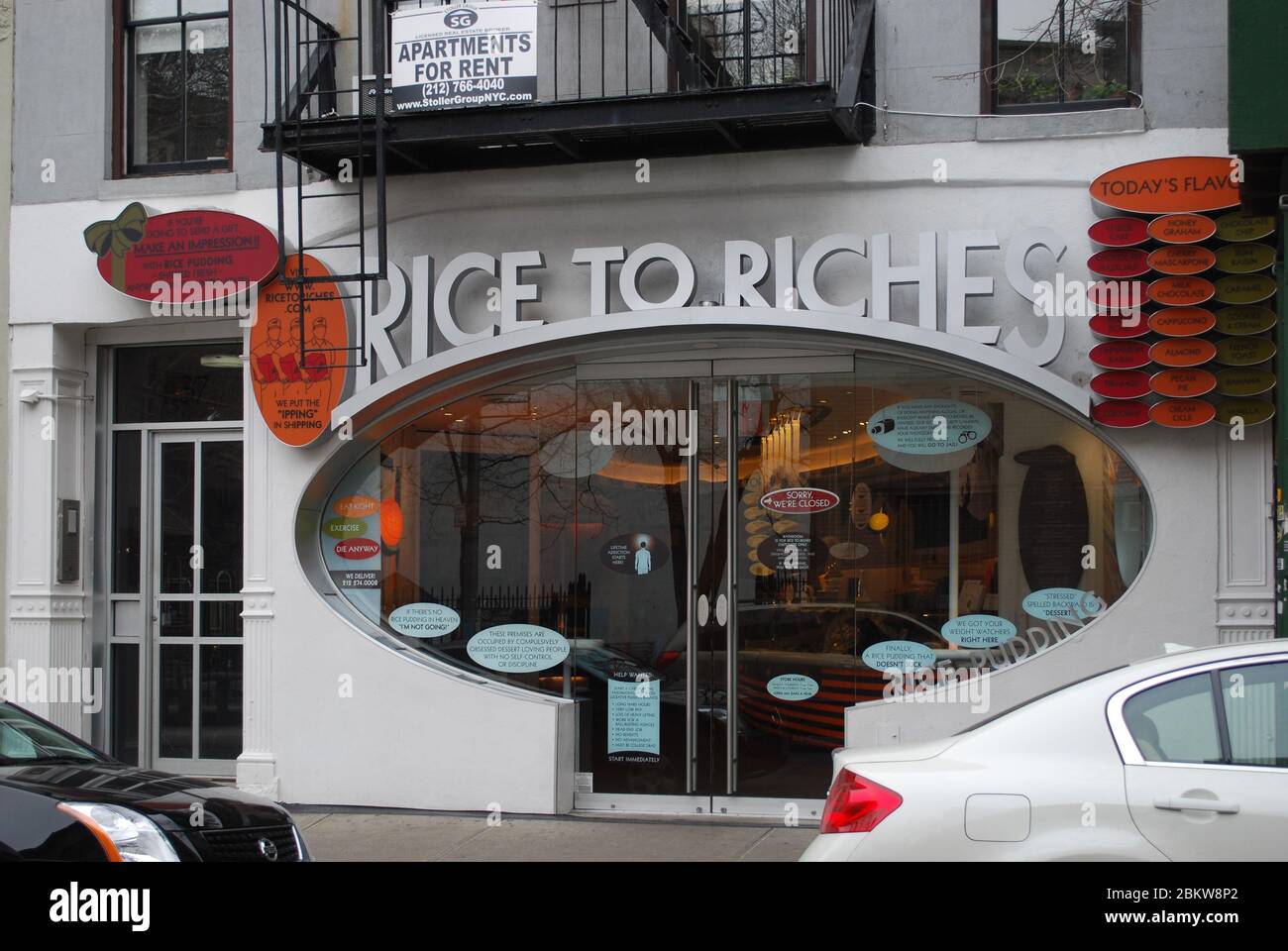 Rice to Riches, 37 Spring St, New York, NY 10012, United States Stock Photo