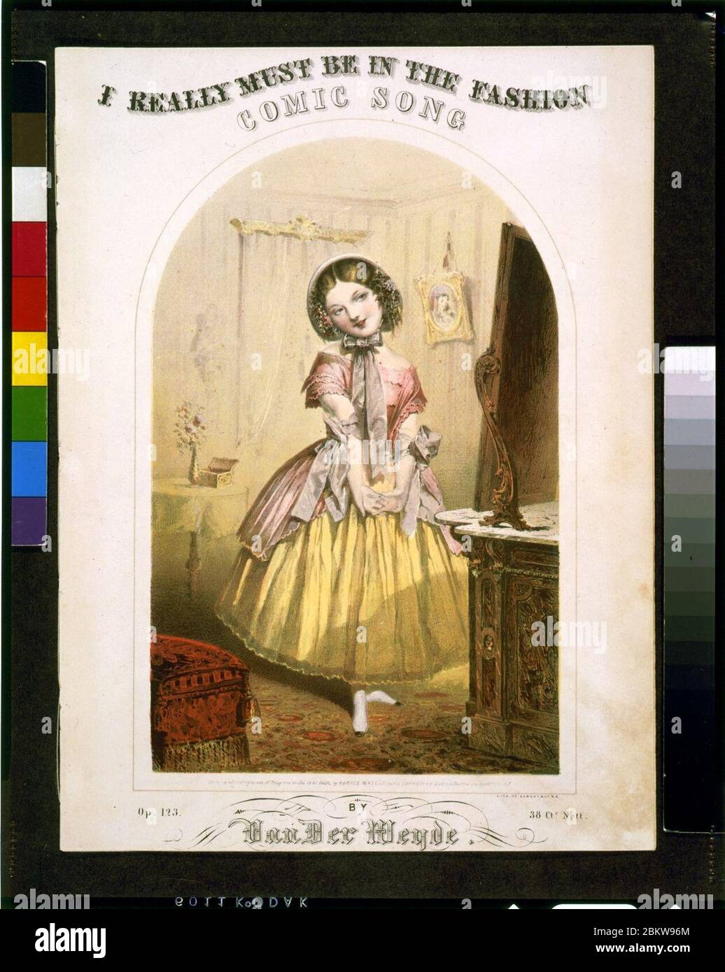 I really must be in the fashion, comic song, by Van Der Weyde - lith. of Sarony & Co., N.Y. Stock Photo
