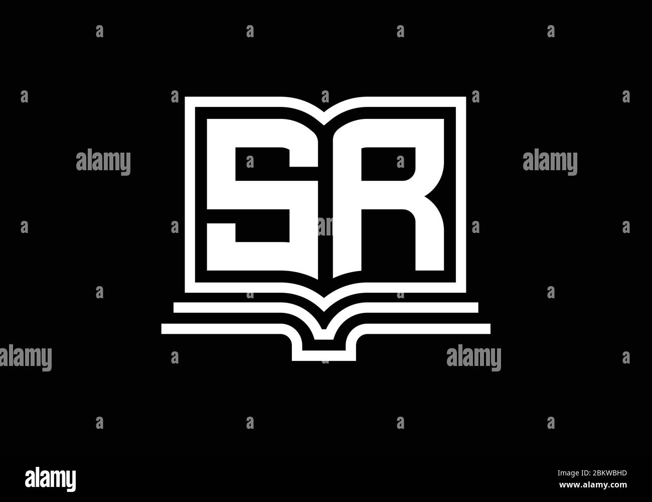 Initial Monogram Letter SR Logo Design Vector Template. Graphic ...