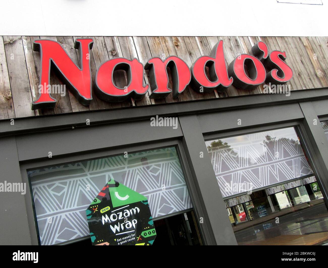 United Kingdom 3rd May 2020 Nandos Logo Seen Displayed On A Face Of A Building Nando S Is A South African Restaurant Chain That Specialises In Portuguese Food Such As Peri Peri Style Chicken Dishes