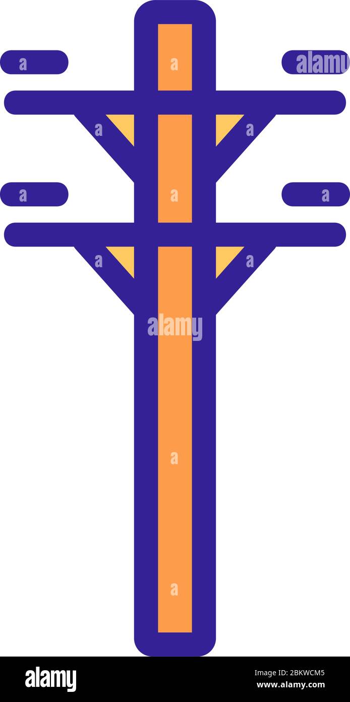 power pole icon vector outline illustration Stock Vector Image & Art ...