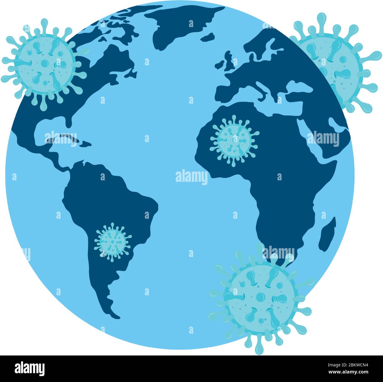 planet earth with covid19 particles Stock Vector Image & Art - Alamy