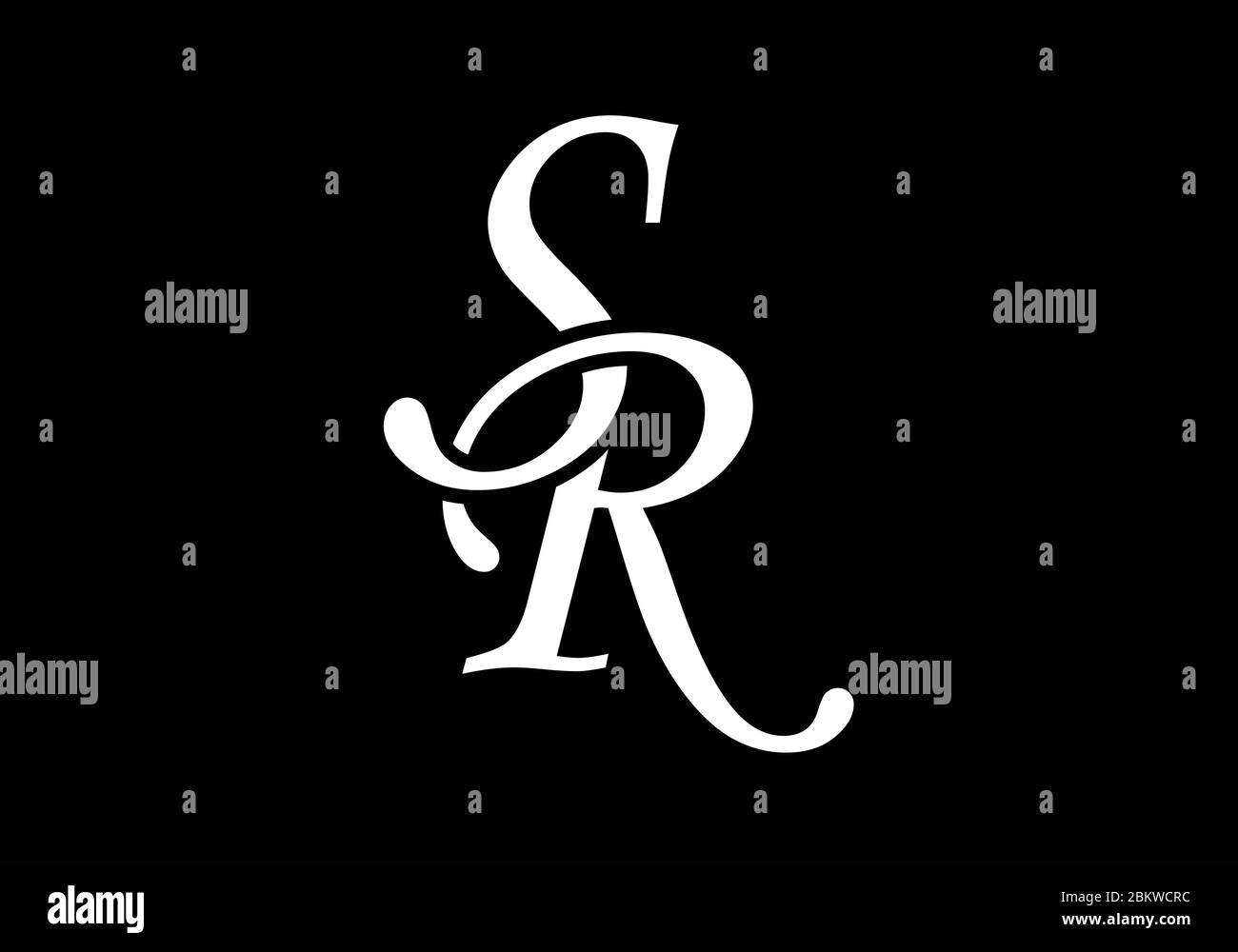 Initial Monogram Letter SR Logo Design Vector Template. Graphic Alphabet Symbol for Corporate Business Identity Stock Vector