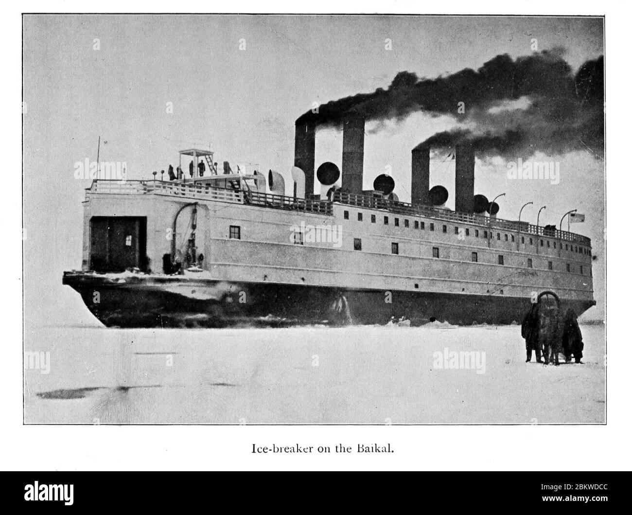 Icebreaker Baikal 1911. Stock Photo