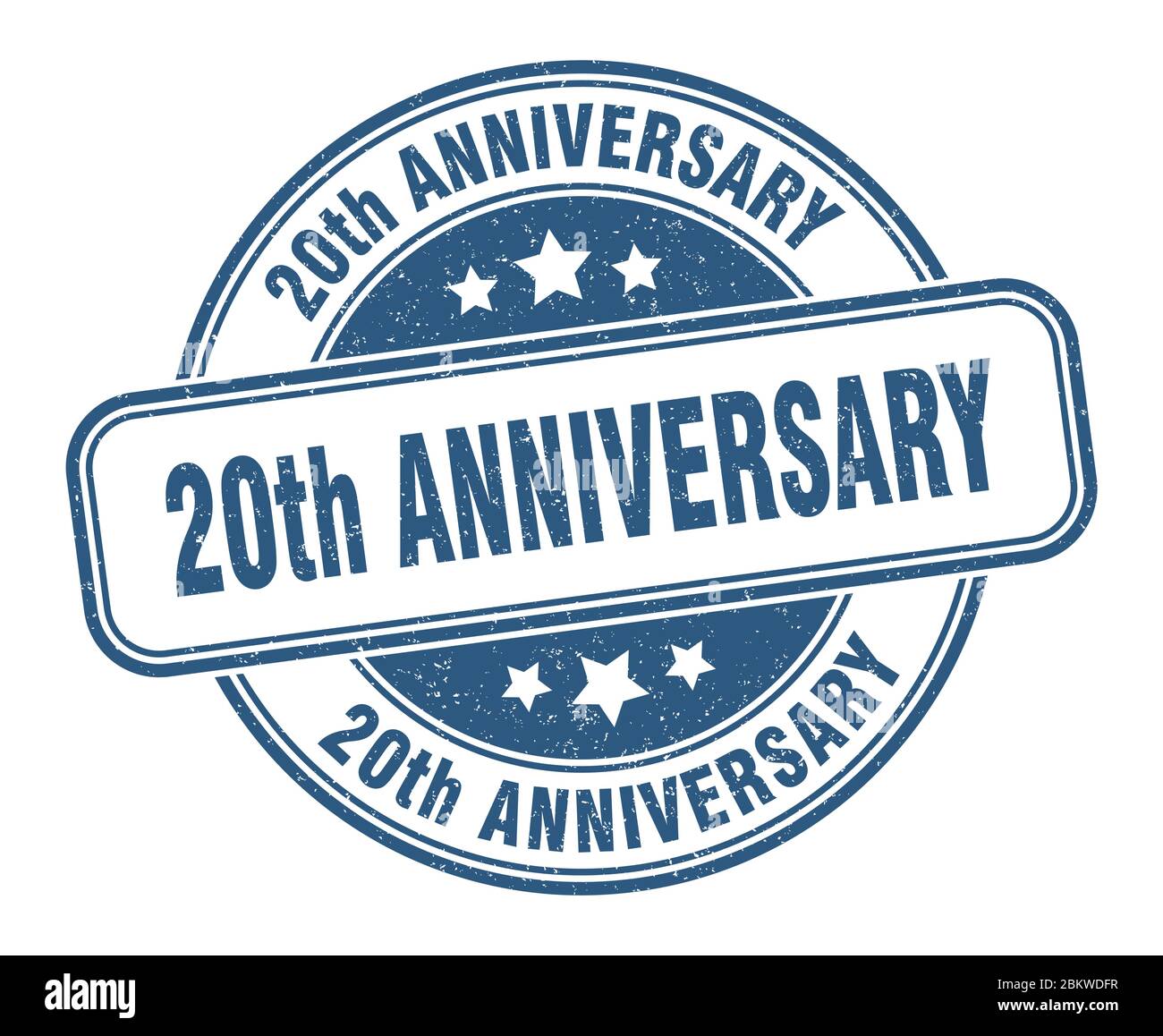 20th Sign 20th anniversary stamp. 20th anniversary round grunge sign. label Stock ...