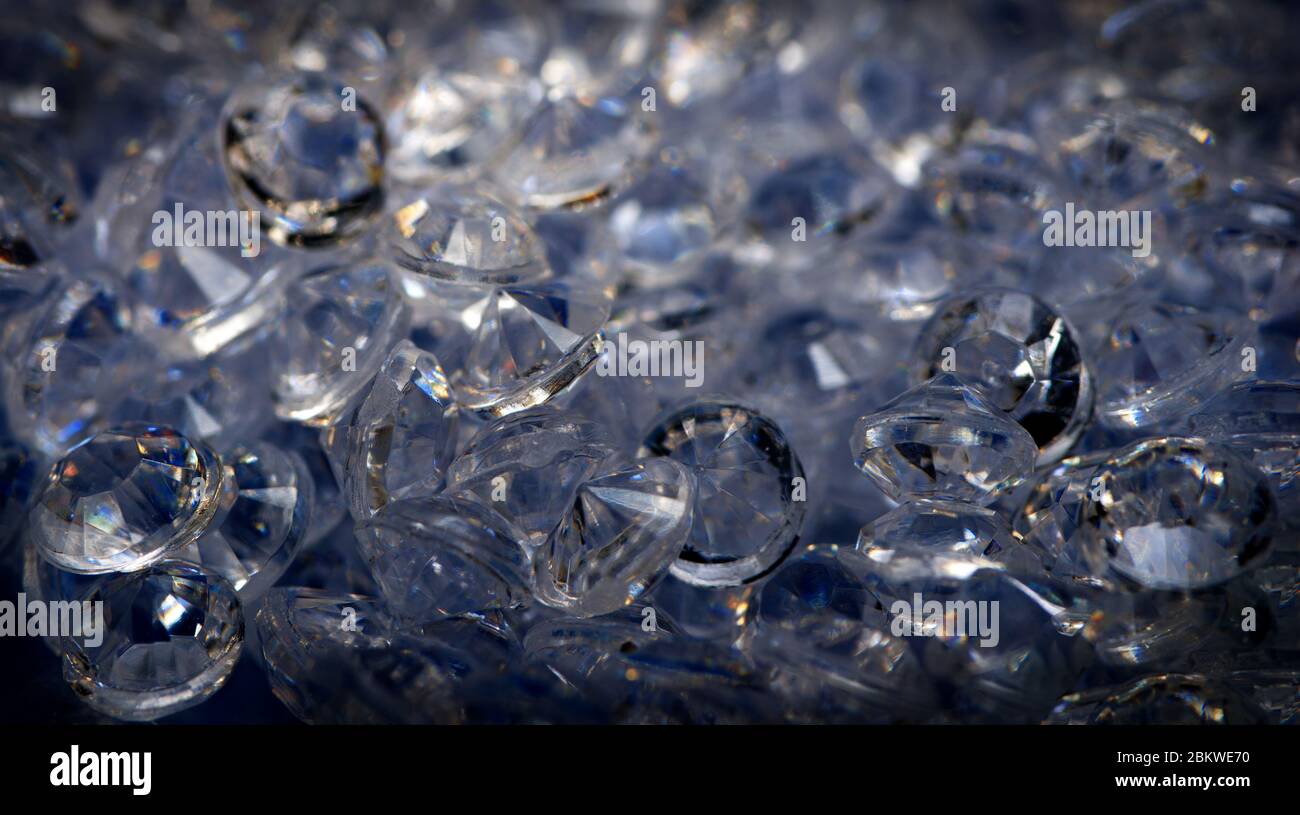 close up of multiple diamonds Stock Photo
