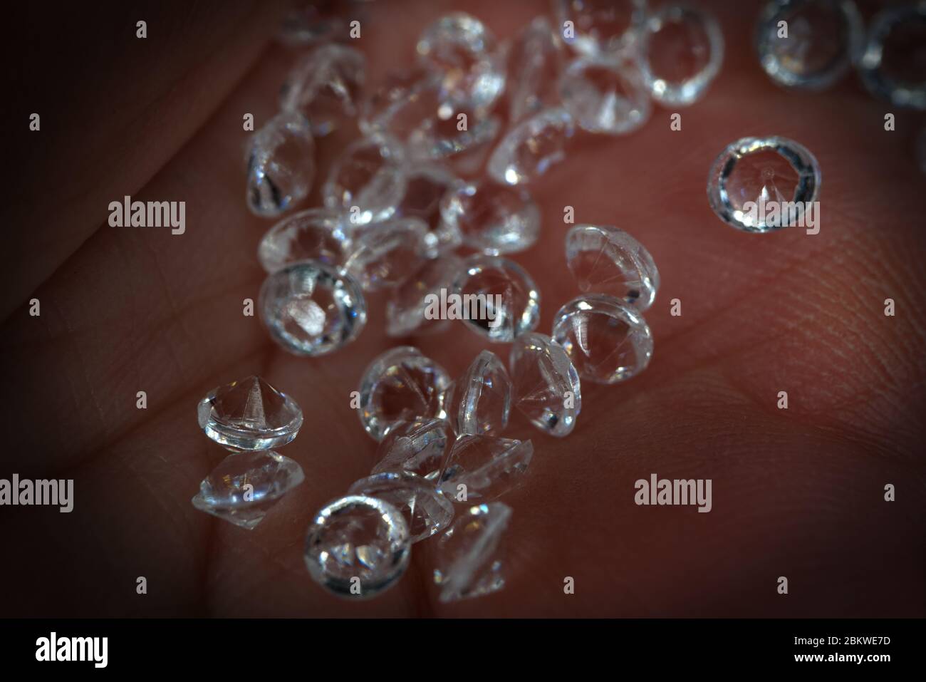 close up of multiple diamonds Stock Photo