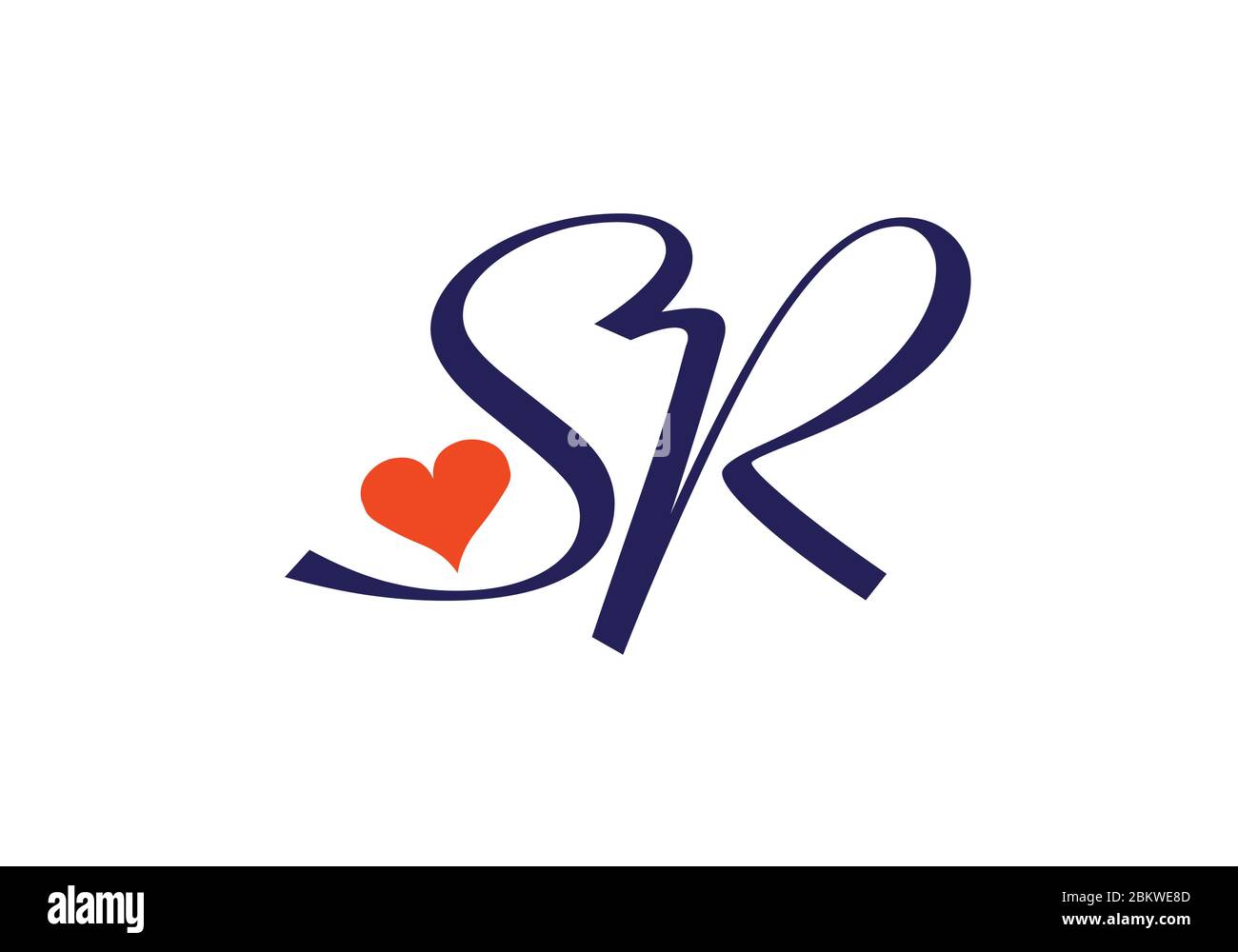 Initial Monogram Letter SR Logo Design Vector Template. Graphic ...