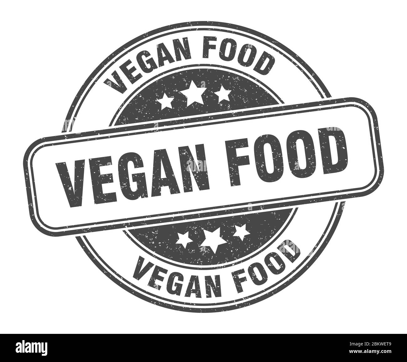 vegan food stamp. vegan food round grunge sign. label Stock Vector ...