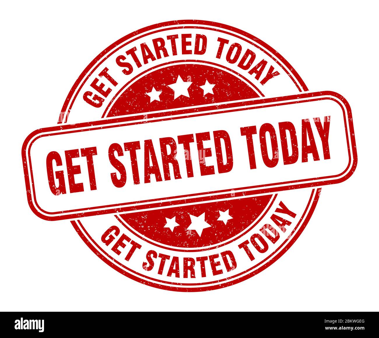 get started today stamp. get started today round grunge sign. label Stock Vector