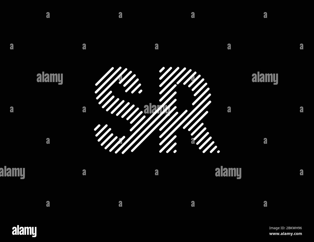 Initial Monogram Letter SR Logo Design Vector Template. Graphic ...