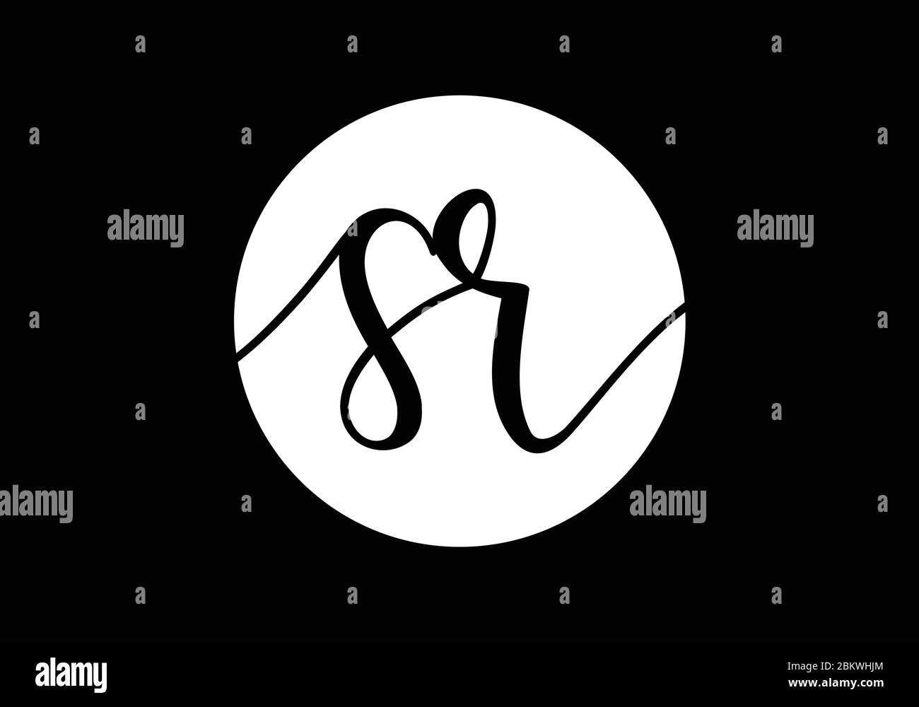 Initial Monogram Letter SR Logo Design Vector Template. Graphic ...