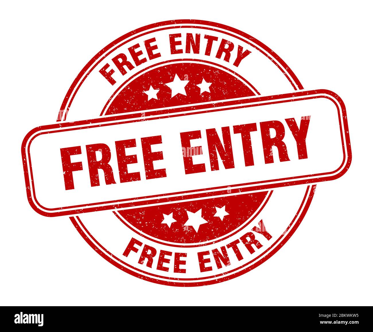 free entry stamp. free entry round grunge sign. label Stock Vector
