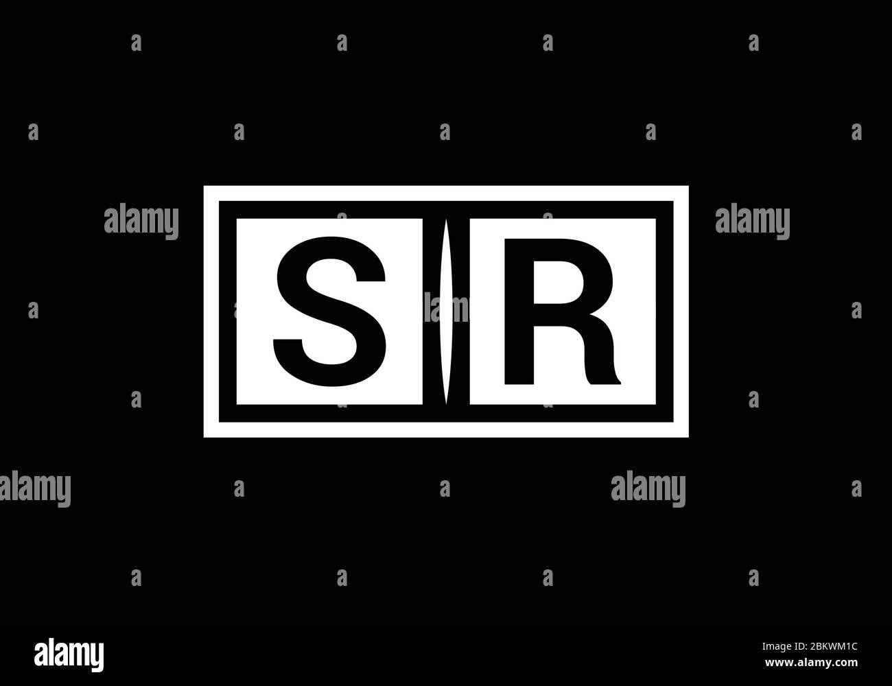 Initial Monogram Letter SR Logo Design Vector Template. Graphic ...