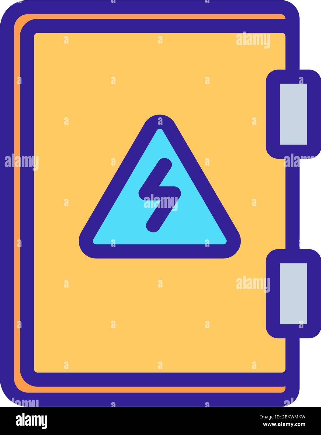 protective electric shield icon vector outline illustration Stock ...