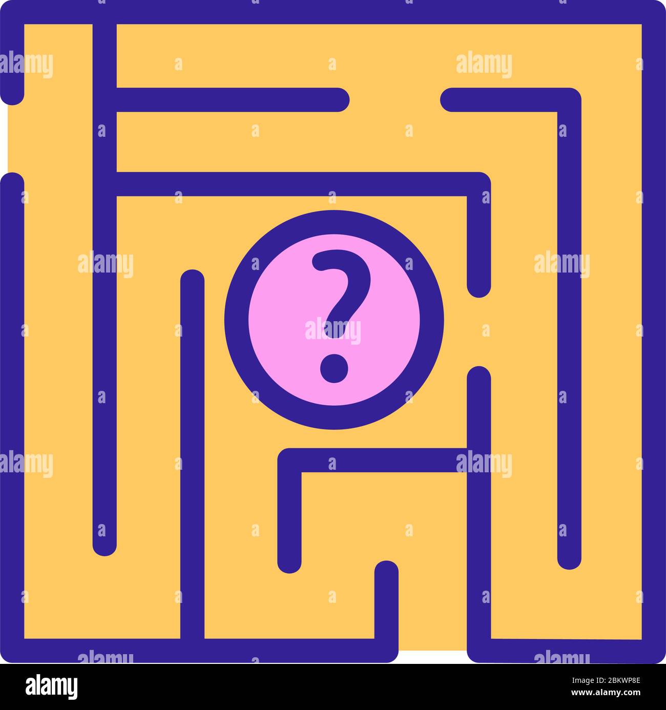 maze question icon vector outline illustration Stock Vector Image & Art