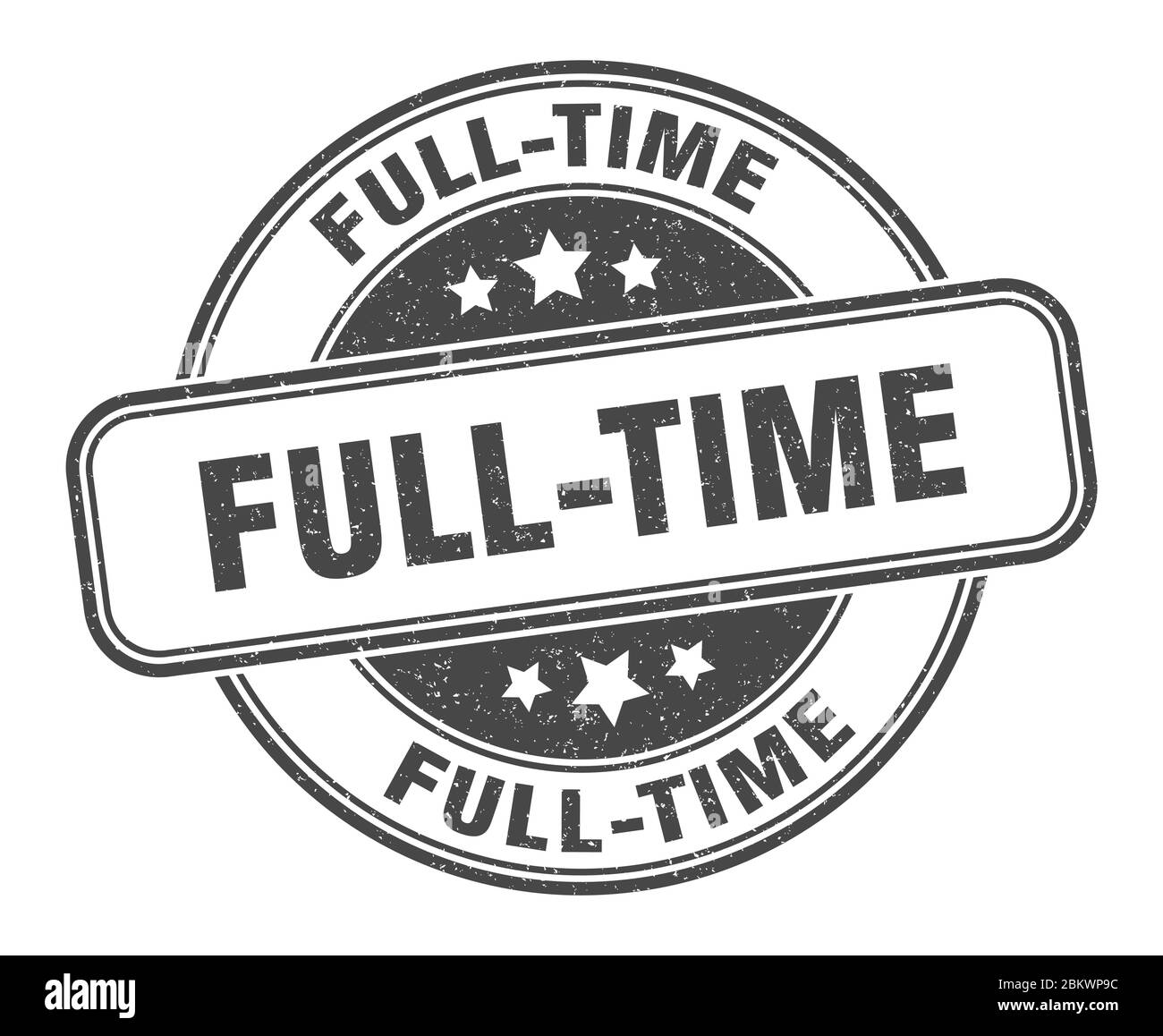 full-time stamp. full-time round grunge sign. label Stock Vector