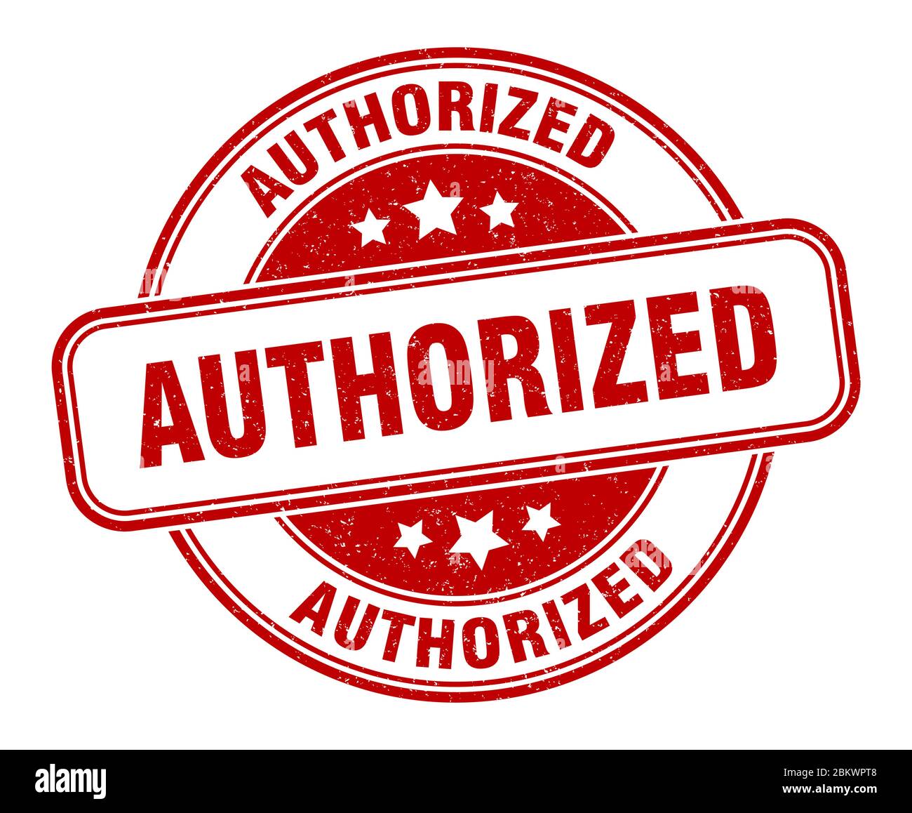 authorized stamp. authorized round grunge sign. label Stock Vector ...