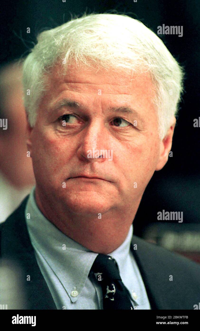 United States Representative William D. Delahunt (Democrat of Massachusetts) listens to opening statements during the US House Judiciary Committee hearing in Washington, DC to determine if there are to be Impeachment hearings against US President Bill Clinton on 5 October, 1998.Credit: Ron Sachs / CNP / MediaPunch Stock Photo