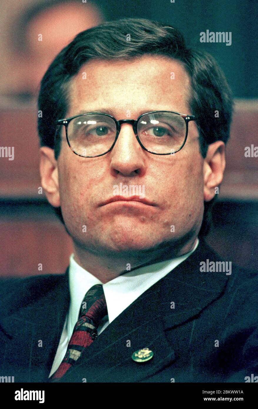 United States Representative Steven R. Rothman (Democrat of New Jersey) listens to opening statements during the U.S. House Judiciary Committee hearing in Washington, DC to determine if there are to be Impeachment hearings against US President Bill Clinton on 5 October, 1998.Credit: Ron Sachs / CNP / MediaPunch Stock Photo