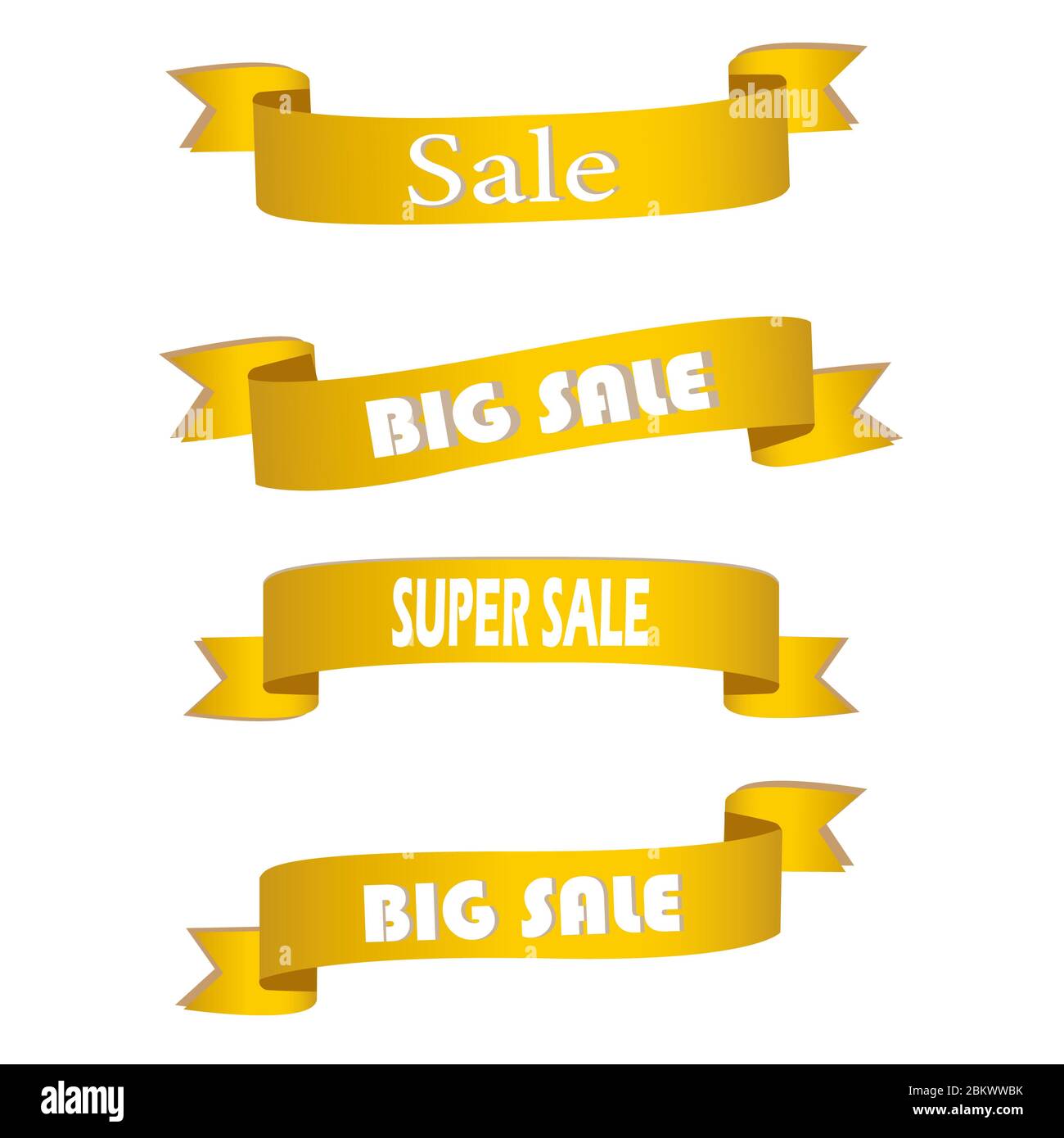 Set golden Sale Banner isolated. Vector template Stock Photo - Alamy